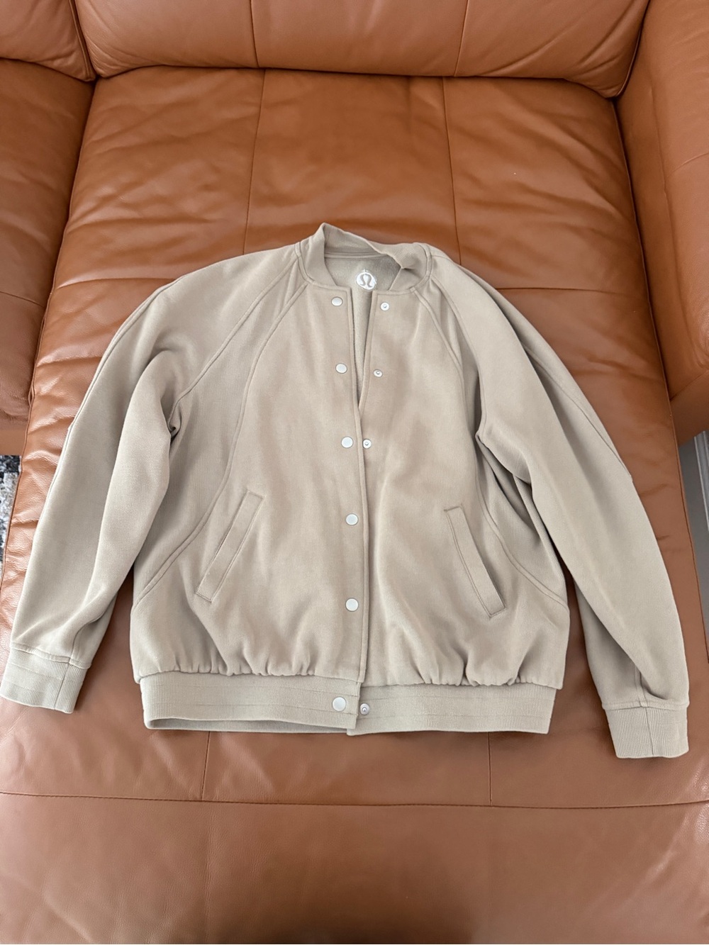 lululemon athletica Beige/Tan Bomber Jacket